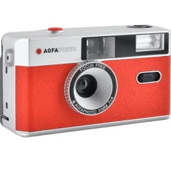 Agfa Retro 35mm Camera w/Flash - Red/Silver