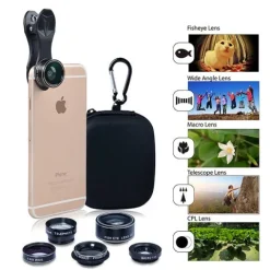 Apexel 5 in 1 Clip on Lens Kit