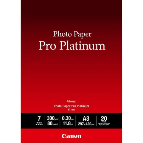 Canon Inkjet Photo Paper Pro Platinum A3 (20pk) PT101A3