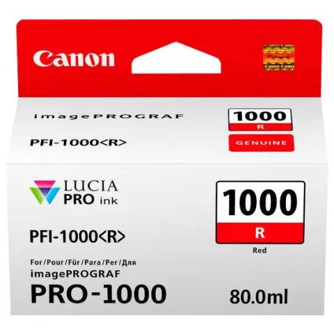 Canon PFI-1000R Red Ink Tank for Pixma PRO-1000