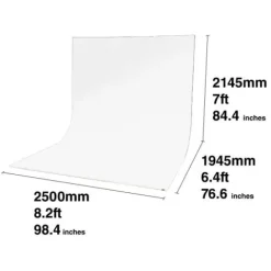 Easiframe Cyclorama Curved Background Fabric - Chroma Key White
