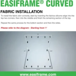 Easiframe Cyclorama Curved Background Fabric - Chroma Key White