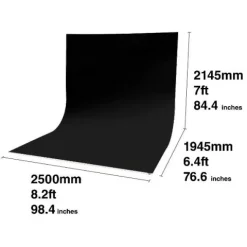 Easiframe Cyclorama Curved Background Fabric - Chroma Key Black