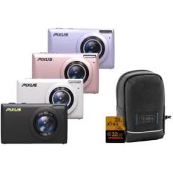 Firefly PIXUS Digital Camera Kit w/32GB Card & Case - Black