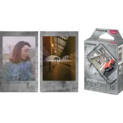 Fuji Instax Mini Instant Film 10 Shot - Stone Grey Frame