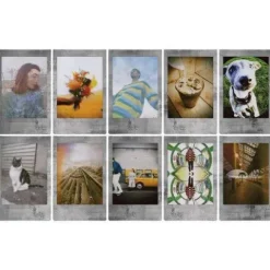 Fuji Instax Mini Instant Film 10 Shot - Stone Grey Frame