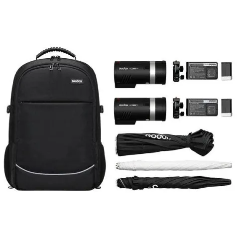 Godox AD300 Pro TTL Two Head, Umbrella & Softbox Flash Kit