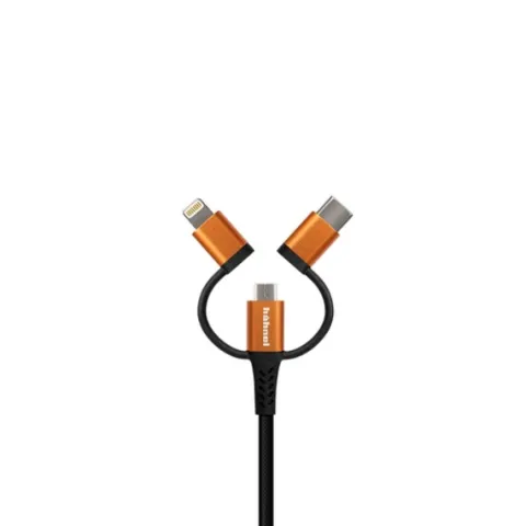 Hahnel 3-in-1 Tough Lightning/Micro USB/USB-C Cable