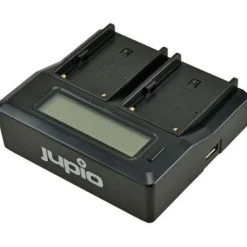 JUPIO Sony Dual Charger with LCD for Sony NPF Batteries