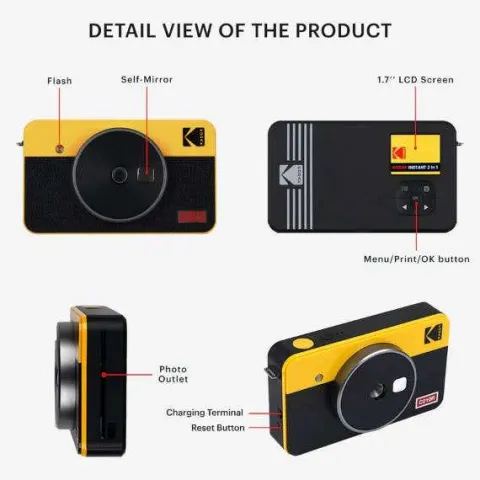 Kodak C210R Instant Camera - Black/White