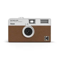 Kodak H35 1/2 Frame 35mm Film Camera w/Flash BROWN