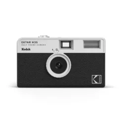 Kodak H35 Half Frame 35mm Film Camera w/Flash - Black/Silver