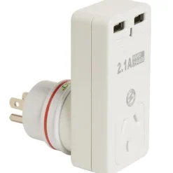 Korjo 2 Port UK USA Adapter 2.1 AMP Rapid Charge