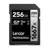 Lexar Pro 256GB 1667x SDXC Card 250Mbs UHSII