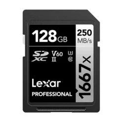 Lexar Pro 128GB 1667x SDXC Card 250Mbs UHSII