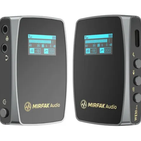 Mirfak WE10 Pro Dual Transmitter Wireless Microphone System (2.4 GHz)