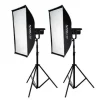 Nanlite FS300 5600K Bi Colour LED Monolight (AC) - Twin Kit with Stands