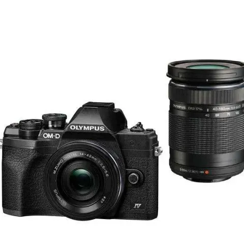 Olympus OM-D E-M10 Mark IV + 14-42mm & 40-150mm Twin Kit - Black