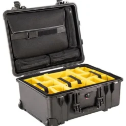 Pelican 1560 Case Studio with Dividers & Wheels - Black