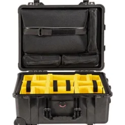 Pelican 1560 Case Studio with Dividers & Wheels - Black