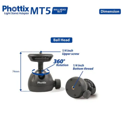 Phottix MT5 Light Stand Adaptor Kit