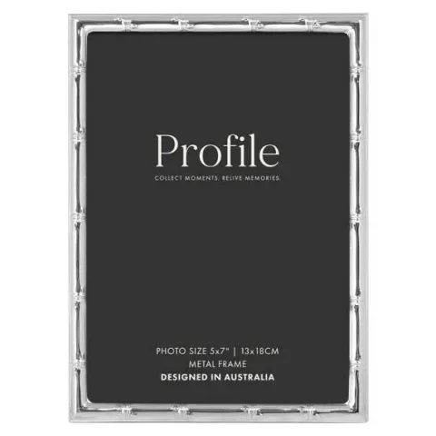 Profile Bamboo Silver Metal Photo Frame - 5x7"