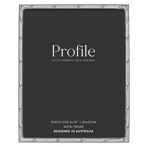 Profile Bamboo Silver Metal Photo Frame - 8x10"