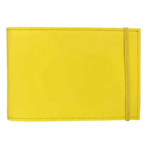 Profile Citi Leather Vibrant Yellow Slip In 4x6" Album - 52 Photos