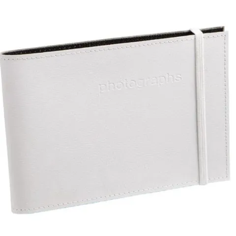Profile Citi Leather White 6x8" 60 Photos Slip In Album