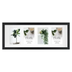 Profile Deluxe Black 20x56cm Photo Frame - 4x 10x15cm Photos