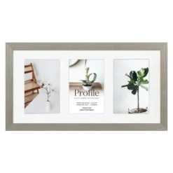 Profile Deluxe Stone Ash 20x40cm Photo Frame - 3x 10x15cm Photos