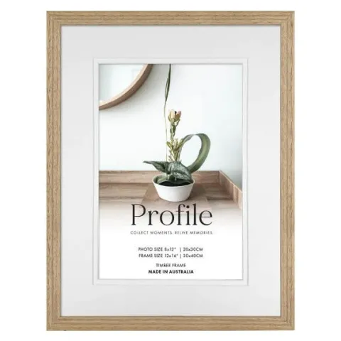 Profile Deluxe Victorian Ash 12x16" Frame - 8x12" Opening