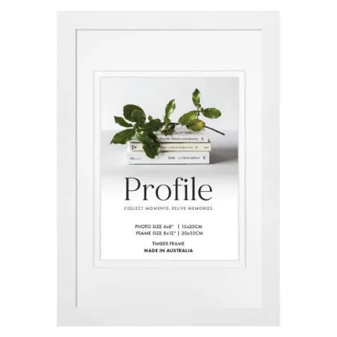 Profile Deluxe White 8x12" Frame - 6x8" Opening