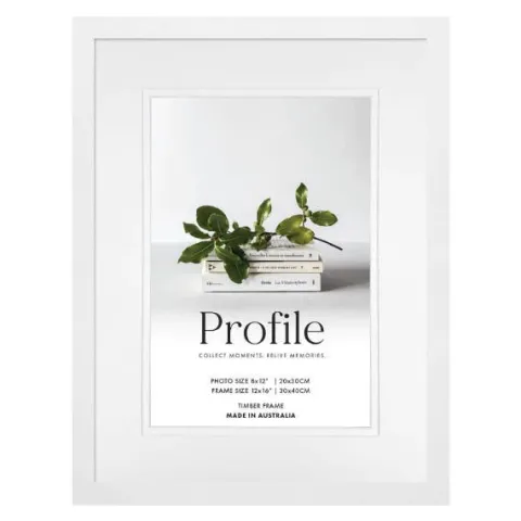 Profile Deluxe White 12x16" Frame - 8x12" Opening