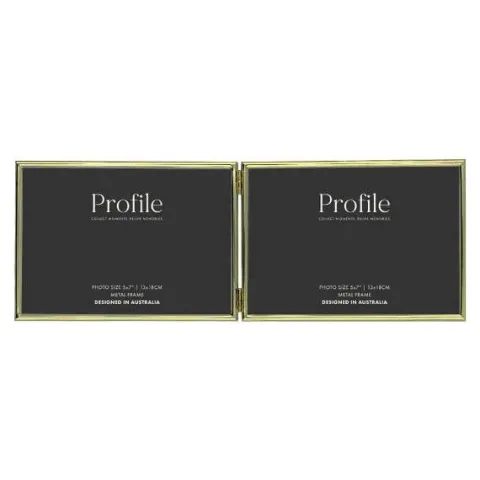 Profile Habitat Brass Photo Frame - 2x 5x7"