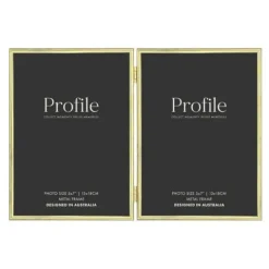 Profile Habitat Brass Photo Frame - 2x 5x7"