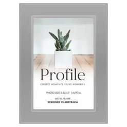Profile Metal Eternal Silver 2.5x3.5" Photo Frame