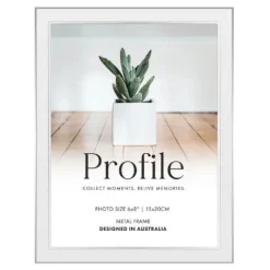 Profile Metal Eternal White 6x8" Photo Frame