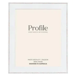 Profile Noble White Gold 8x10" Photo Frame