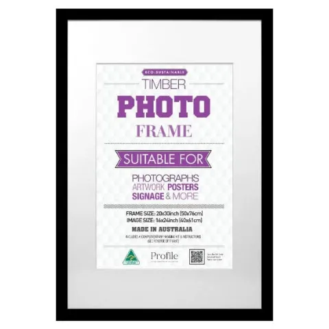 Profile Poster 20x30" Frame for 16x24" Photo - Black