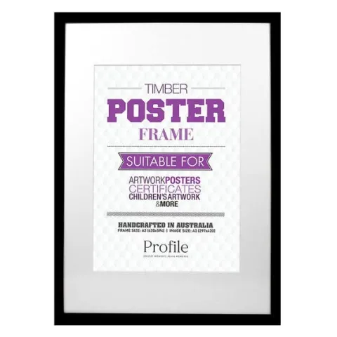 Profile Poster 20x24" Frame for 16x20" Photo - Black