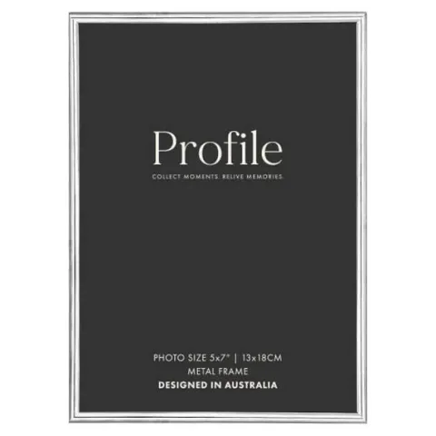 Profile Silver Brass Photo Frame - 5x7"