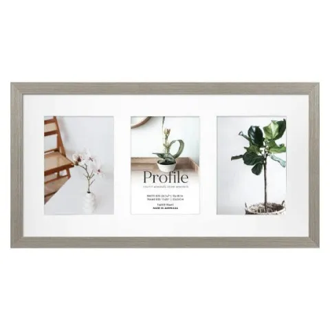 Profile Stone Ash 25x50 cm Photo Frame - 3x 13x18cm Photos
