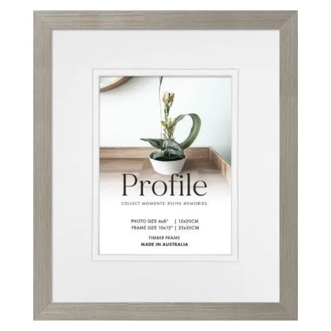 Profile Stone Ash 10x12" frame - 6x8" opening