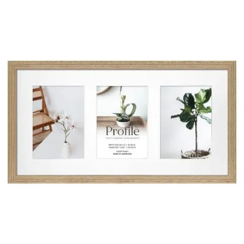 Profile Victorian Ash 25x50 cm Photo Frame - 3x 13x18cm Photos
