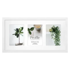 Profile White 25x50 cm Photo Frame - 3x 13x18cm Photos