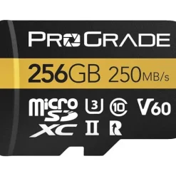 ProGrade 256GB UHSII Micro SD V60 Card w/Adaptor