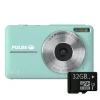 Pulse DC44 Digital Compact Camera w/32GB Card- Green
