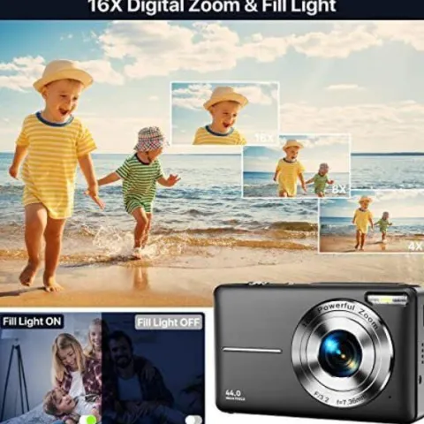 Pulse DC44 Digital Compact Camera w/32GB Card- Red