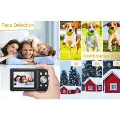 Pulse DC44 Digital Compact Camera w/32GB Card - Blue